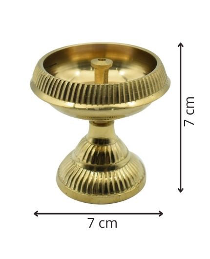 Round Design Brass Diya for Diwali