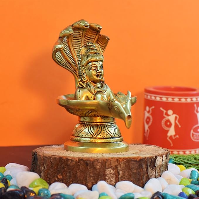 Shivalinga Abhishekam Set Brass Sculpture of Shiva with Nandi