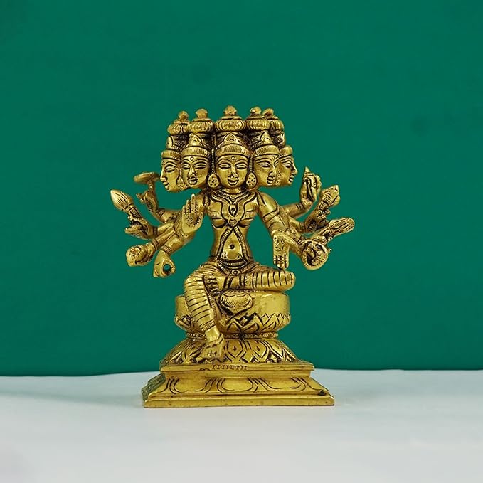 Brass Gayathri Statue Showpiece for Pooja Room & Home Decoration