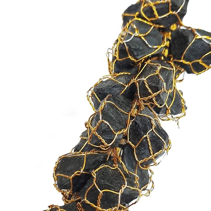 Black Tourmaline Rough Chunks for Wall Hangings for Protection from Negative Energy and Evil Eyes, Stone.