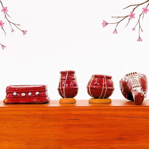 Golu Dolls Musical Instrument Set of 4 Kolu Bommai for Navaratri