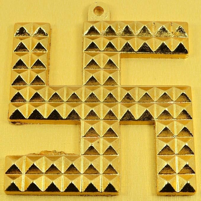 Brass Swastik Pyramid Wall Hanging