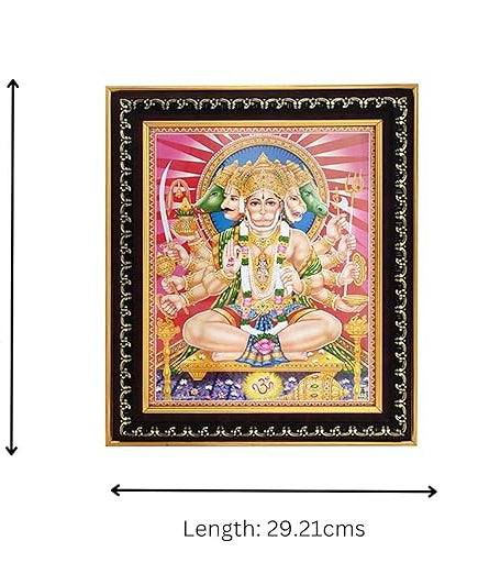 Wall Decor Panchmukhi Hanuman Photo Frame