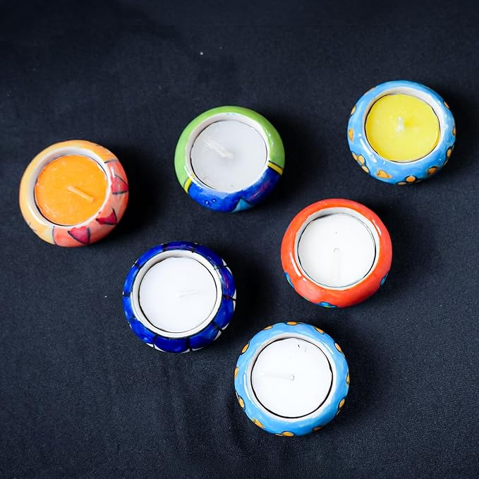 Ceramic T Light Holder- Pack of 6