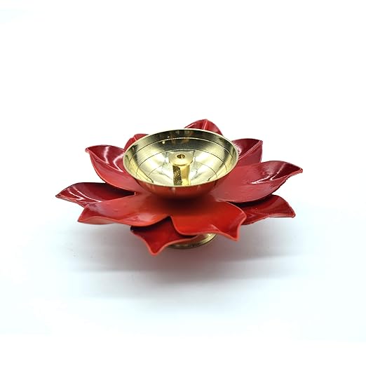 Beautiful Red Lotus Diya