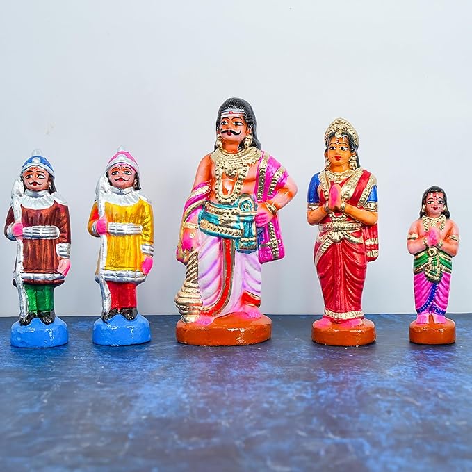 Bhaktha Prahaladha Set Handmade Clay Golu Dolls