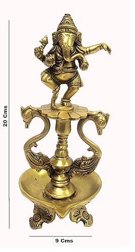 Dancing Ganesh Diya on Swan