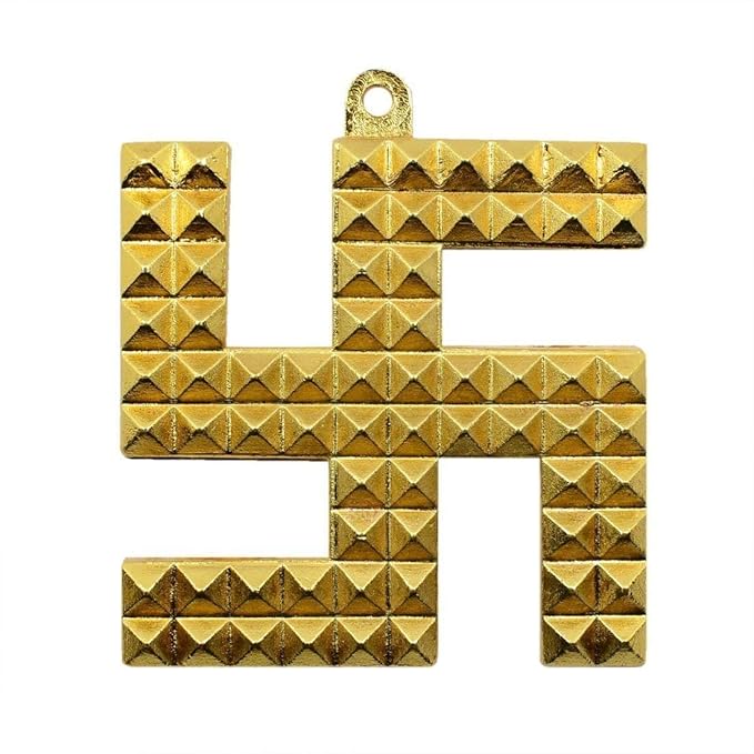 Brass Swastik Pyramid Wall Hanging