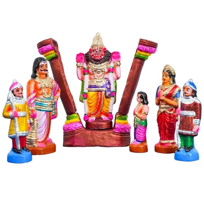 Bhaktha Prahaladha Set Handmade Clay Golu Dolls