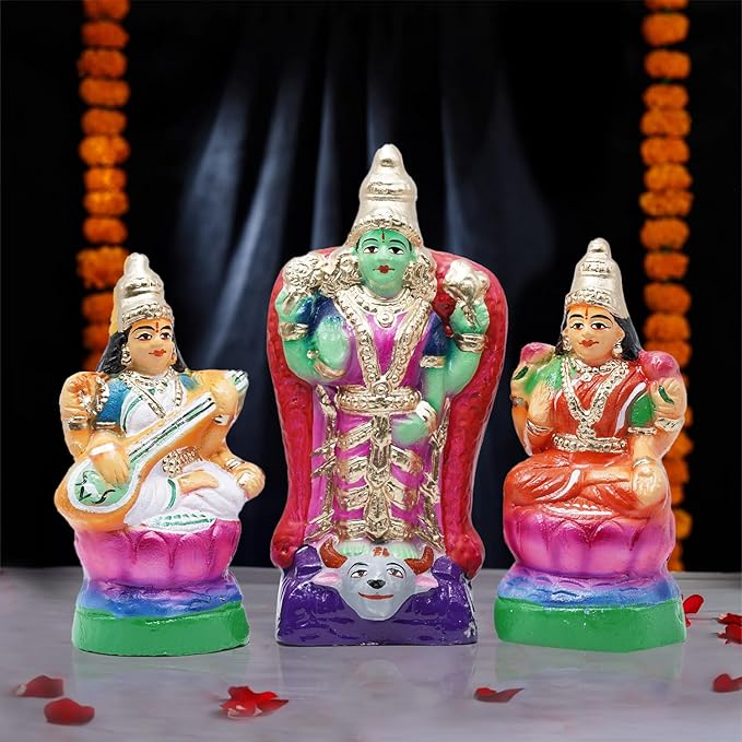 Lakshmi Parvati Saraswati Idols Golu Dolls Set of 3