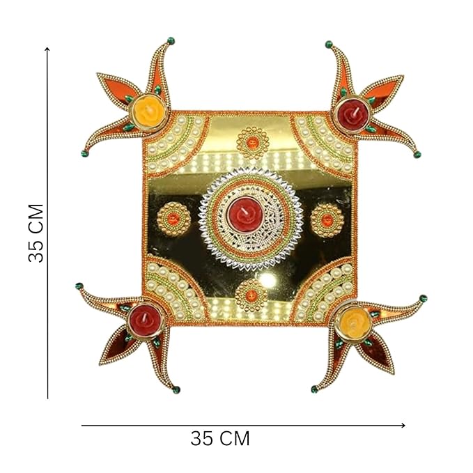 Apple Design Acrylic Rangoli Set Decorations