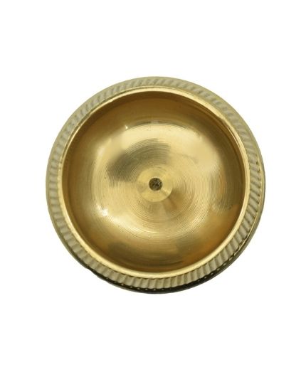 Round Design Brass Diya for Diwali
