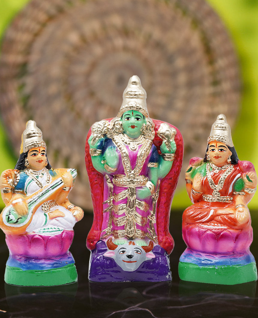 Saraswati Lakshmi Parvati Small Golu Dolls Set
