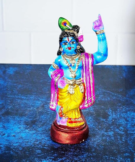 Handmade Clay Govardhana Giri Golu Dolls Set