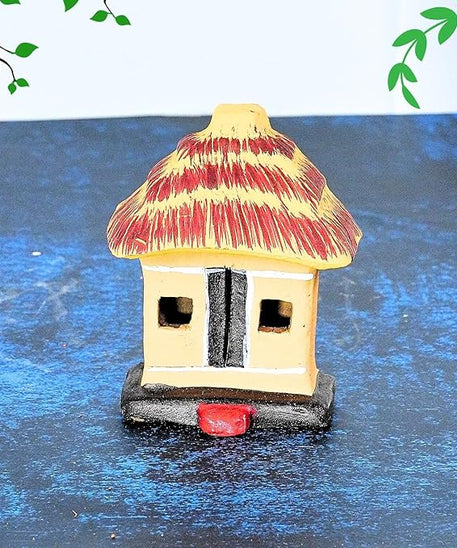 Clay Hut House Tribal Style Village Golu | Handicraft Item for Room Decoration - Hand Made and Hand Drawn for Home Decor