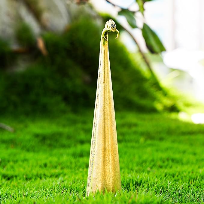 Brass Gaumukhi Shringi for Abhishek, Bathing Pot for God Idols Large (30 CMS)