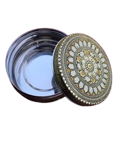 Steel Container Box – Meenakari Storage Box | Multicolour | Pack of 1