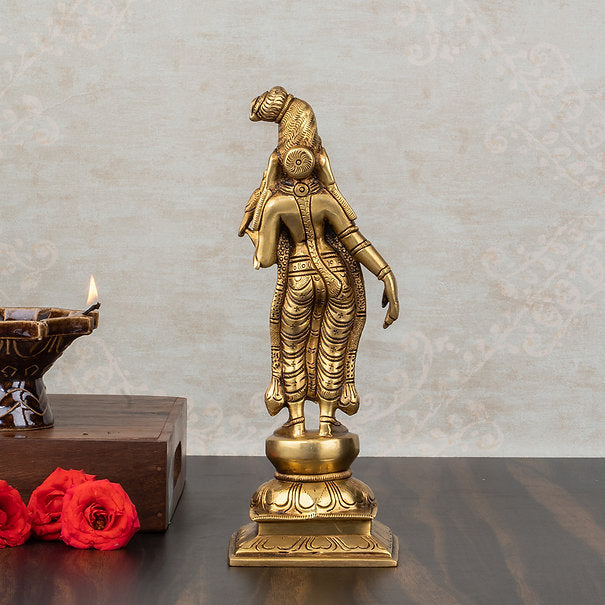 Brass Superfine Goddess Andal/godadevi Statue ( 6" Height )