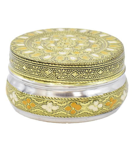 Steel Container Box – Meenakari Storage Box | Multicolour | Pack of 1