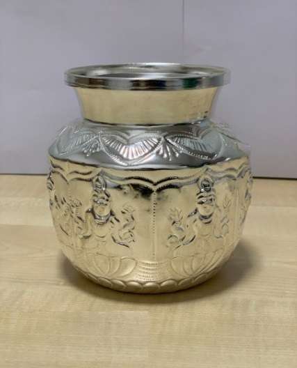 Ashta Lakshmi Design Pooja Kalash 15 Cms