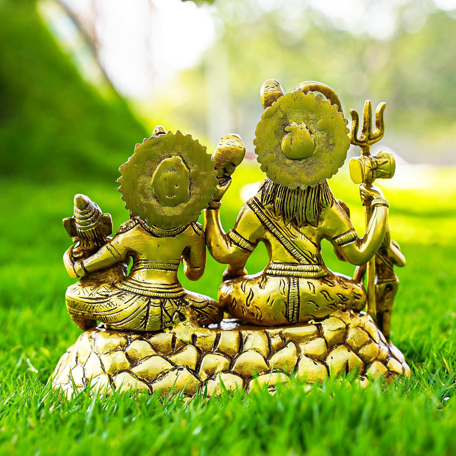 Brass shiva family for puja and home decor