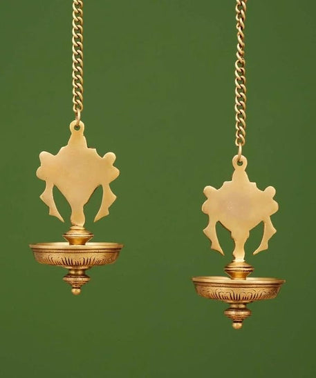 Brass Shankh Chakra Diya