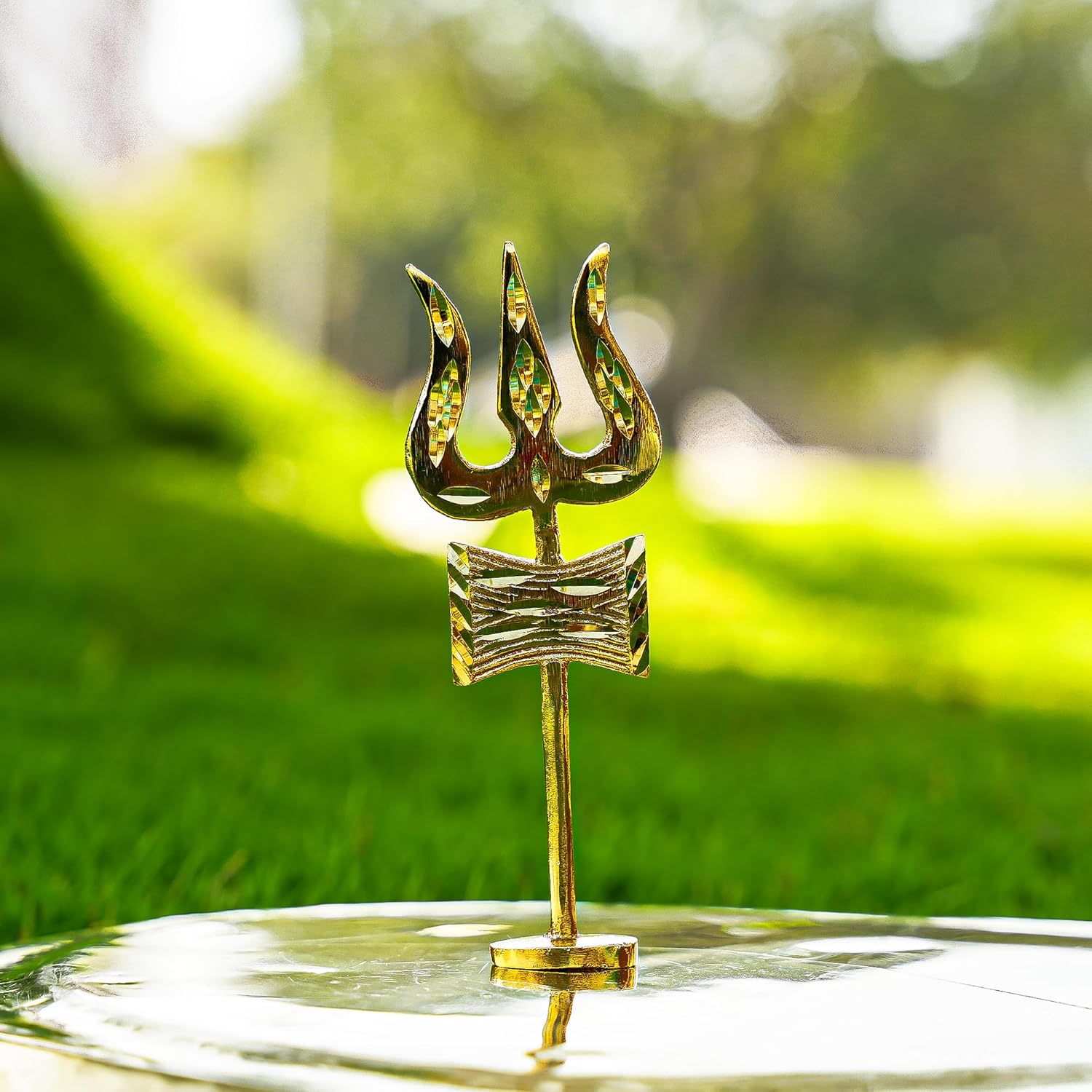 Brass or Pital Trishul for Pooja