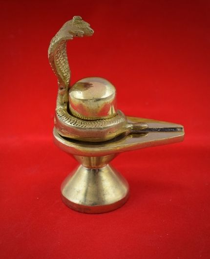 Brass Shivling with Sheshnag Murti for Pooja Room