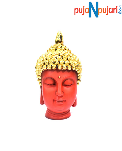 Buddha Head Face Polyresin Idol