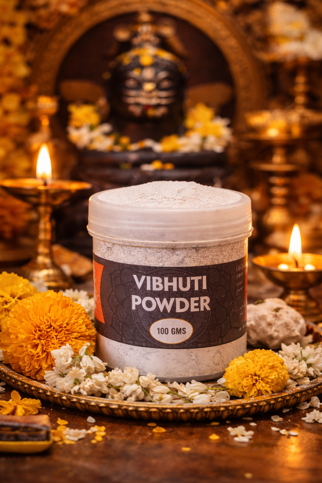 Vibhuti Bhasma, Vibuthi pure powder - Holy ash (100 Grams), Thiruneeru, Shiva Viboothi.