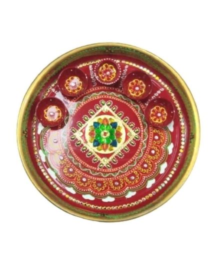 Flower Design Aarti Pooja Thali Set