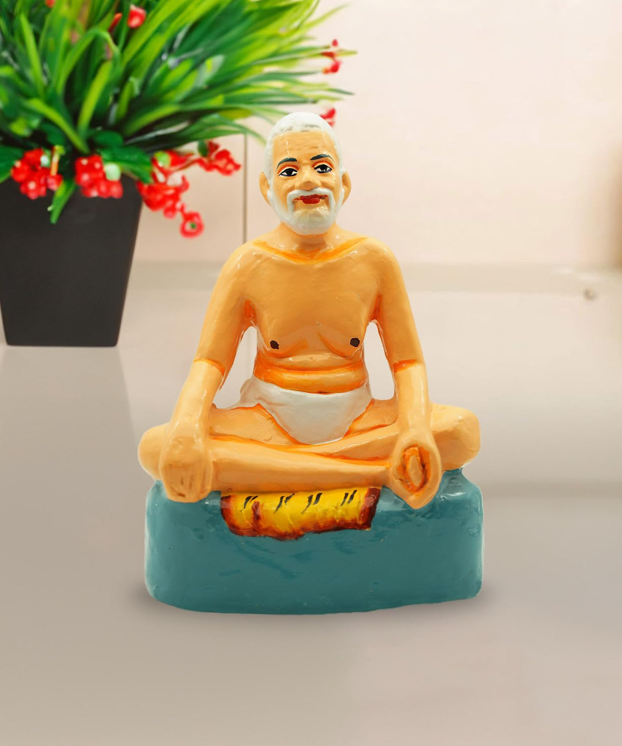Handicraft Clay Ramana Maharshi Murti -Arunachala Shiva
