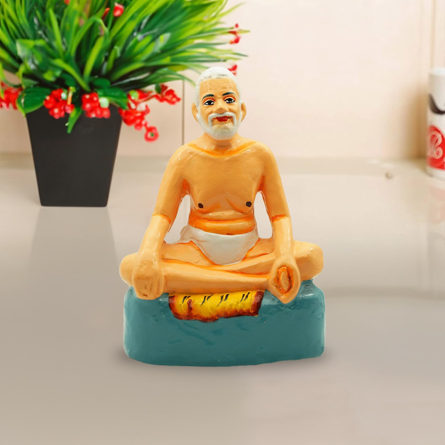 Handicraft Clay Ramana Maharshi Murti -Arunachala Shiva