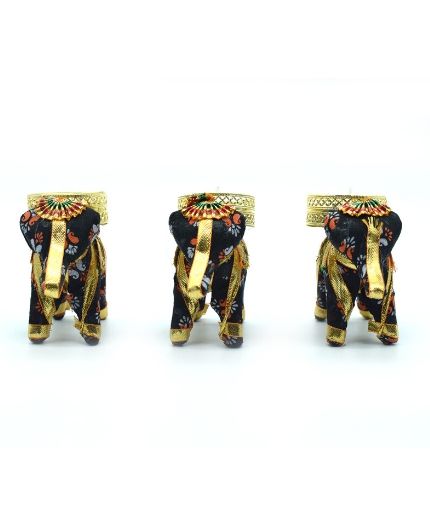 Handmade Decorative Elephant Tealight Holders (Navy Blue)