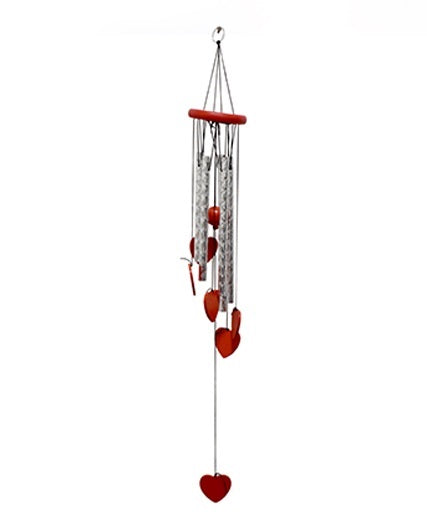 Heart Shape 4 Pipes Wind Chimes