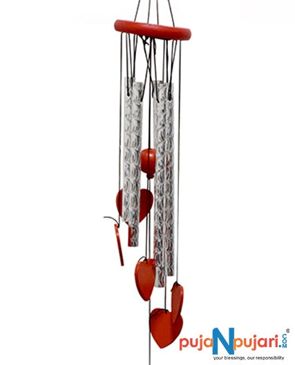 Heart Shape 4 Pipes Wind Chimes