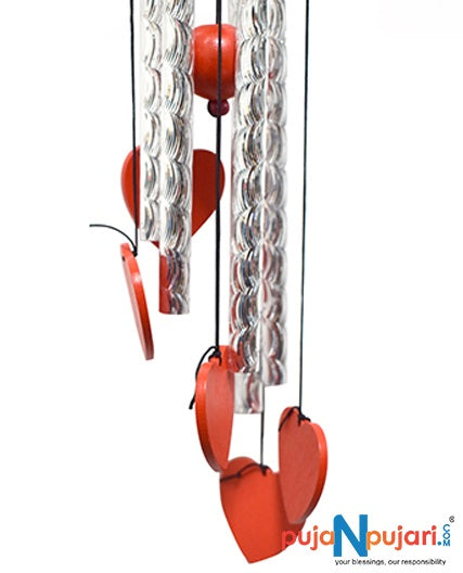 Heart Shape 4 Pipes Wind Chimes