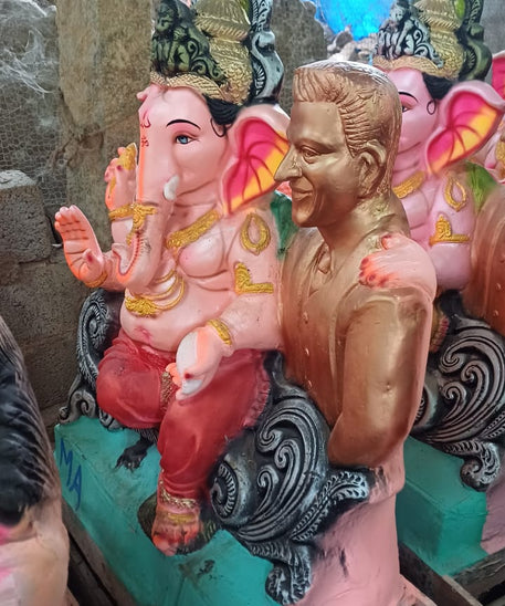 Eco Friendly Ganpati Idol Made Up of mud & Ganesha idol big Size 4.3 Feet