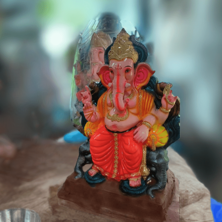 Eco Friendly Ganpati Idol Made Up of mud & Ganesha idol big Size 4.5 Feet