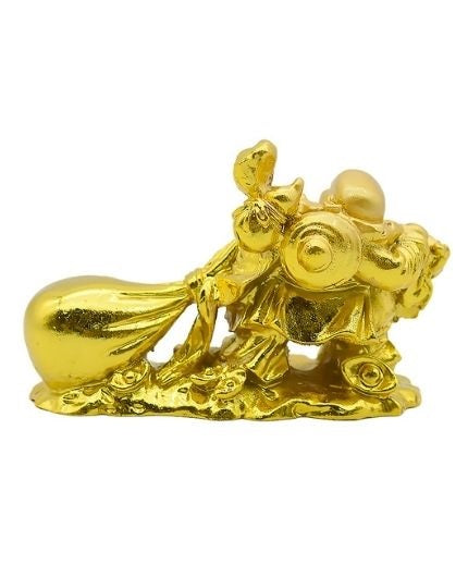 Laughing Buddha with Money Bag and Ingot