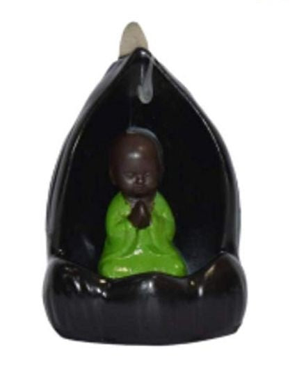 Little Monk Buddha Backflow Cone Incense Holder