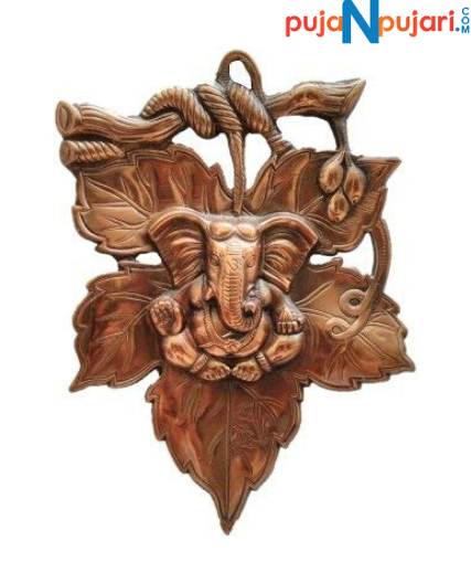 Lord Ganesha On A Beautiful Leaf
