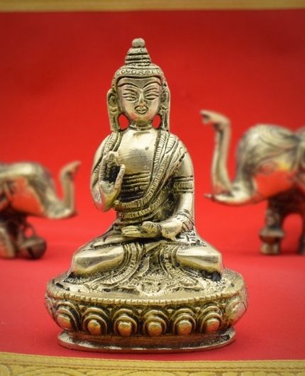 Meditation Buddha Brass Idol for Living Room