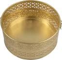 Metal Round Flower Basket With Handle Best For Puja Dining Table And Home Decoration Fruit