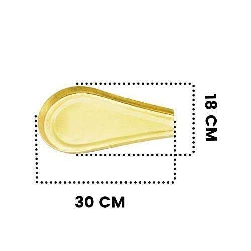 Round Design Plain Brass Abhishekam Plate Patra for God Idols (30 cm)