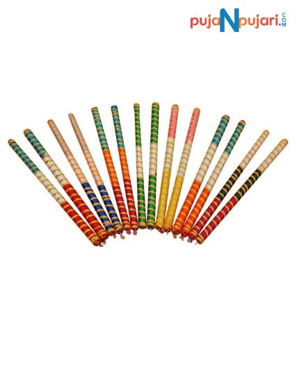 Pack of 12 Pairs Dandiya 24-Sticks for Garba