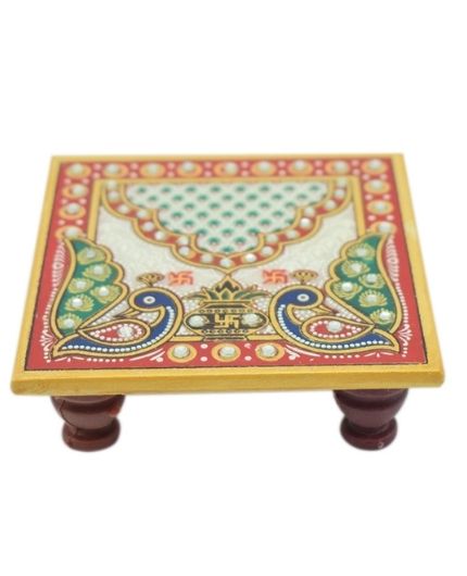 Pagadi Ganesh on Marble Pooja Chowki