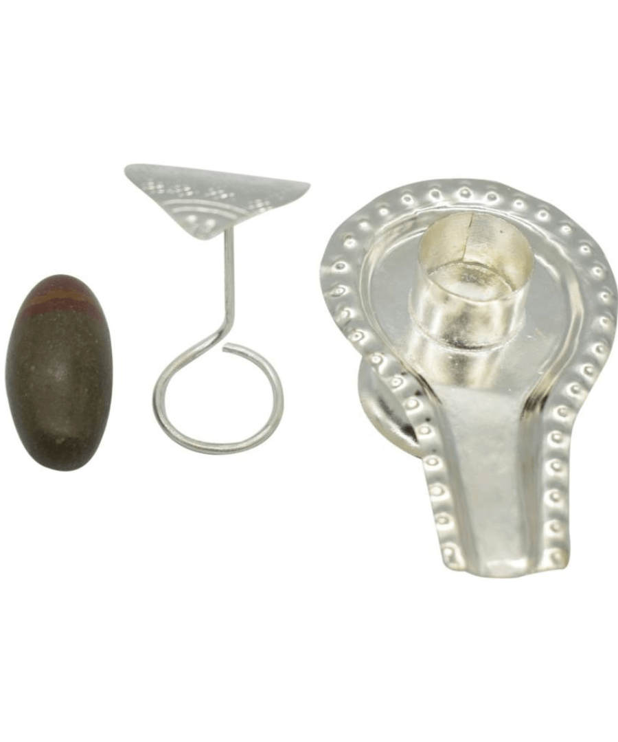 Rudraksha Narmadeshwar Shivling Jalhari ? Silver 9 inch