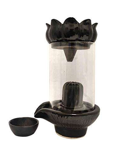 Shiva Lingam Smoke Back Flow Waterfall Incense Holder with1