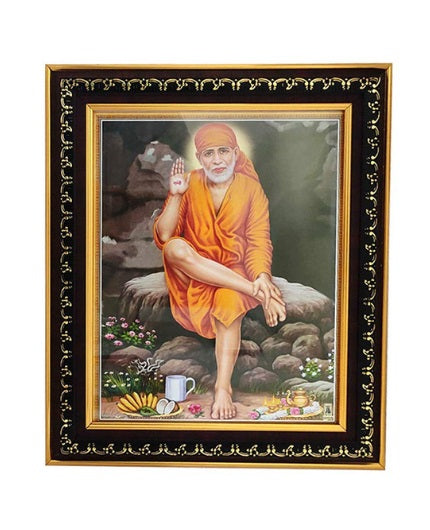 Shree Sai Baba Sitting on a Rock